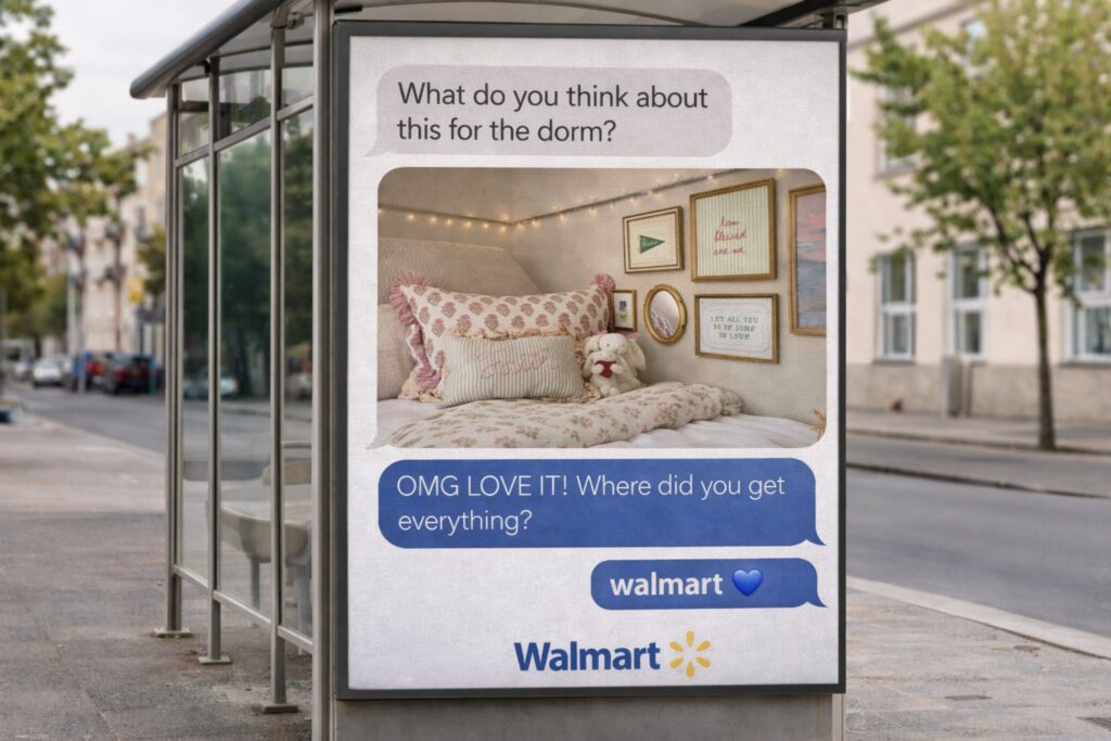Transit shelter out-of-home ad